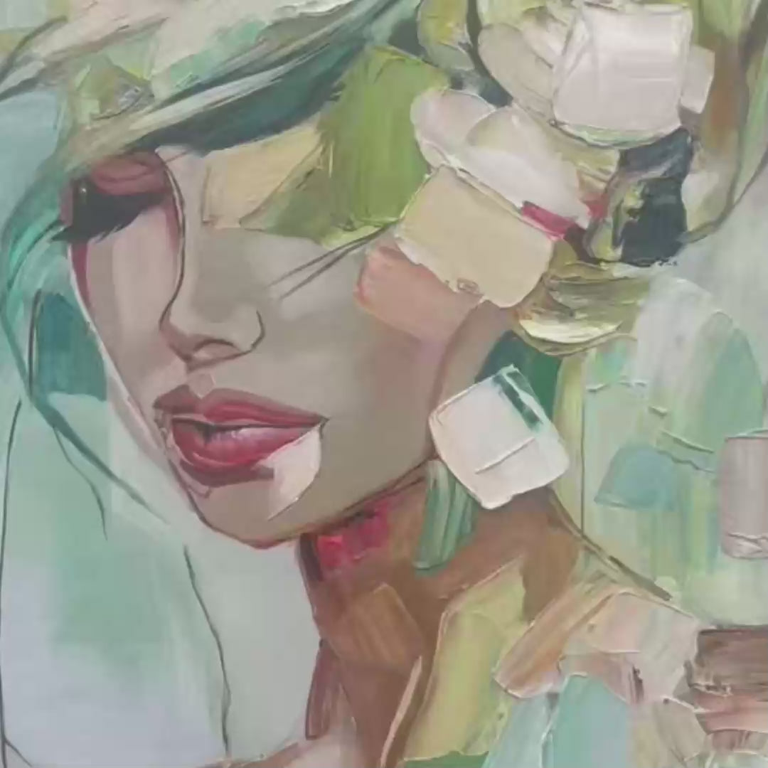 WHISPERS OF SPRING Impressionistic Floral Portrait Oil Painting