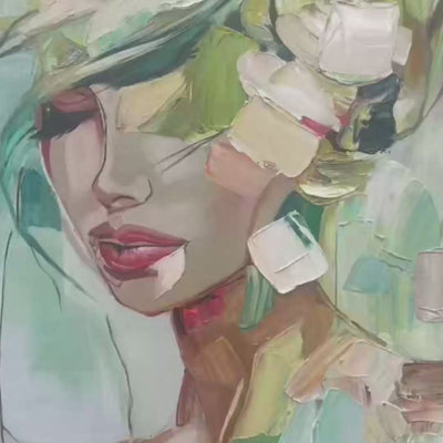 WHISPERS OF SPRING Impressionistic Floral Portrait Oil Painting