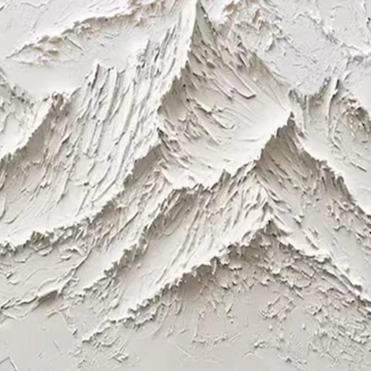 WHITE MOUNTAIN: Textured Mountain Painting