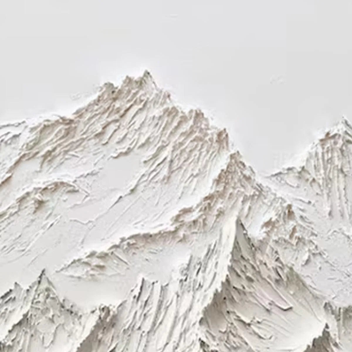 WHITE MOUNTAIN: Textured Mountain Painting