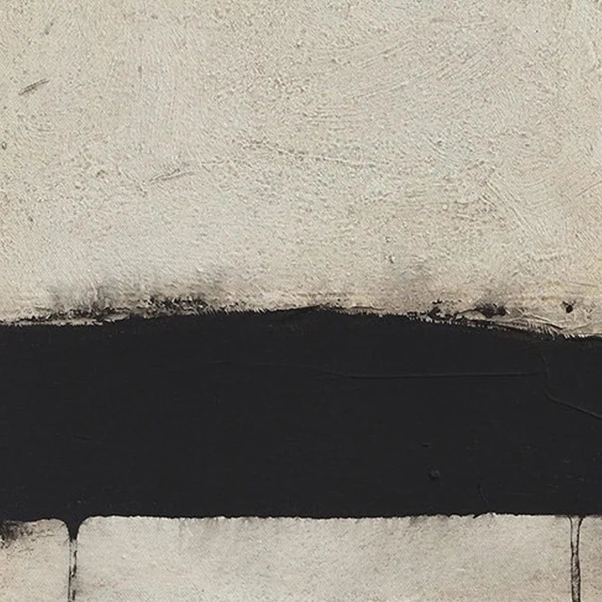 MINIMALIST BLACK AND WHITE LANDSCAPE: Textured Abstract Painting, Vertical Wall Art