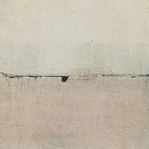 Minimalist Earthscape abstract painting by Javier Ramirez, neutral tones, textured canvas, vertical wall art.