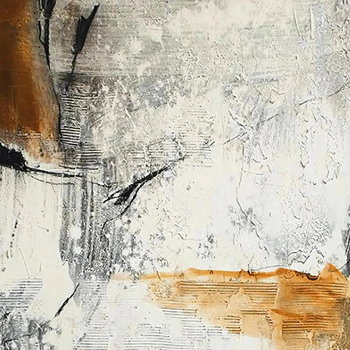 TEXTURED ABSTRACT IN BROWN AND WHITE: Modern Abstract Painting, Vertical Wall Art