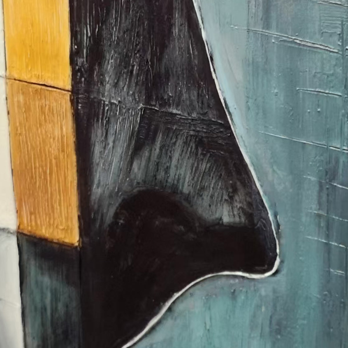 REFLECTION: Minimalist Abstract Portrait Oil Painting